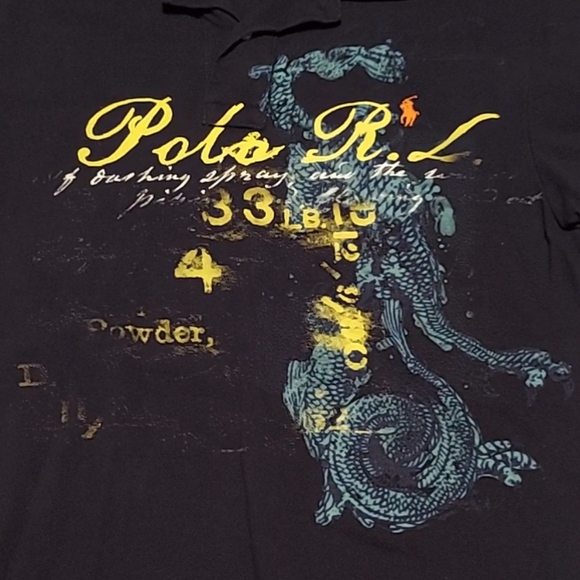 Vintage blue Polo Ralph Lauren polo cotton shirt XL in boy's, small in men's - Picture 4 of 7